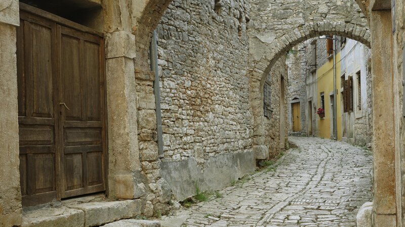 ancient stone alleyway