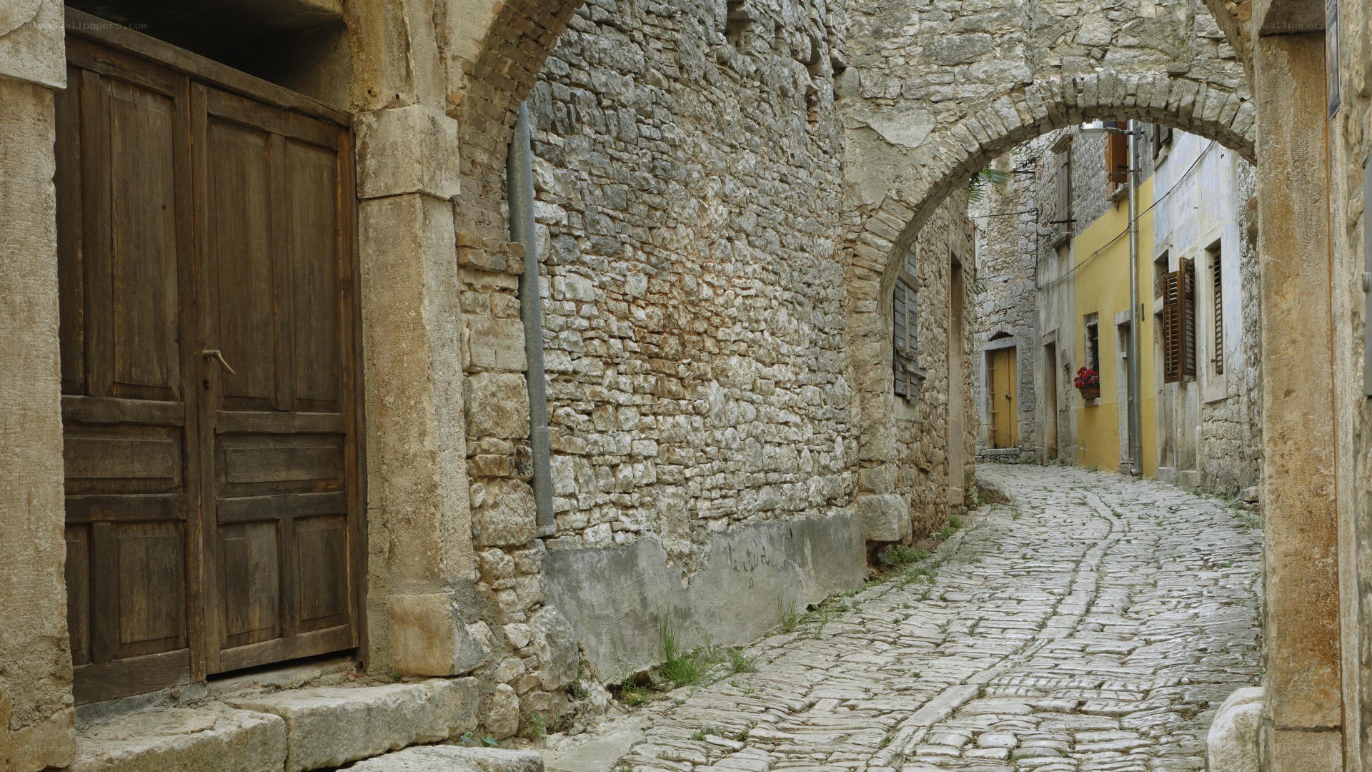 ancient stone alleyway