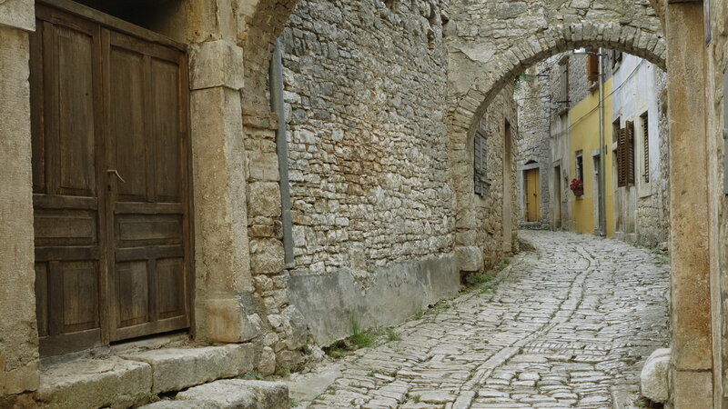 ancient stone alleyway