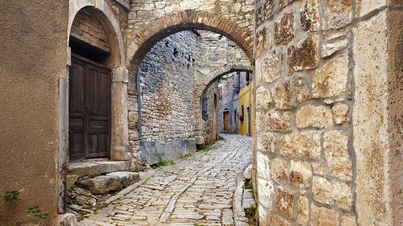 ancient stone alleyway