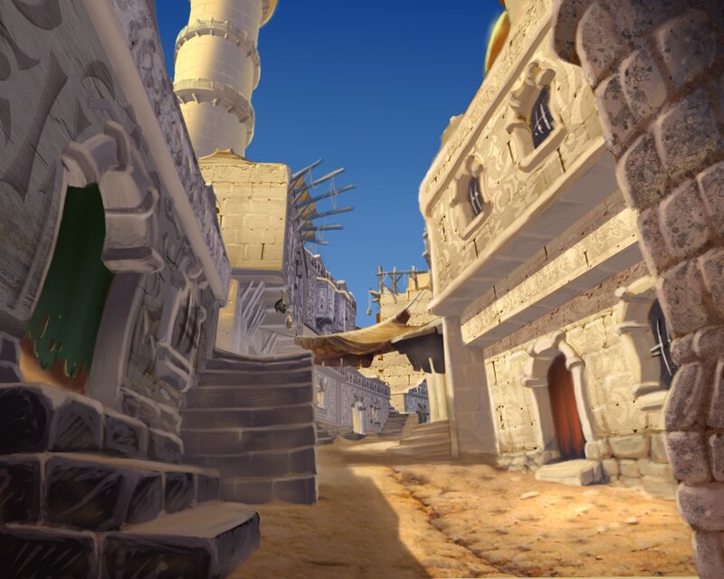ancient stone alleyway