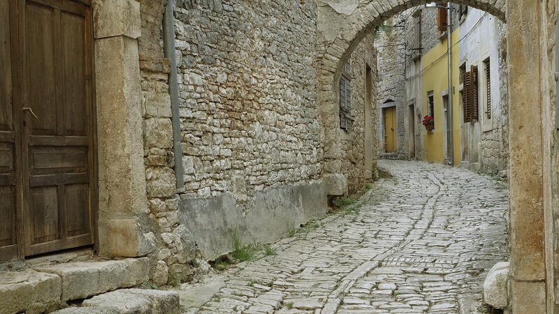 ancient stone alleyway