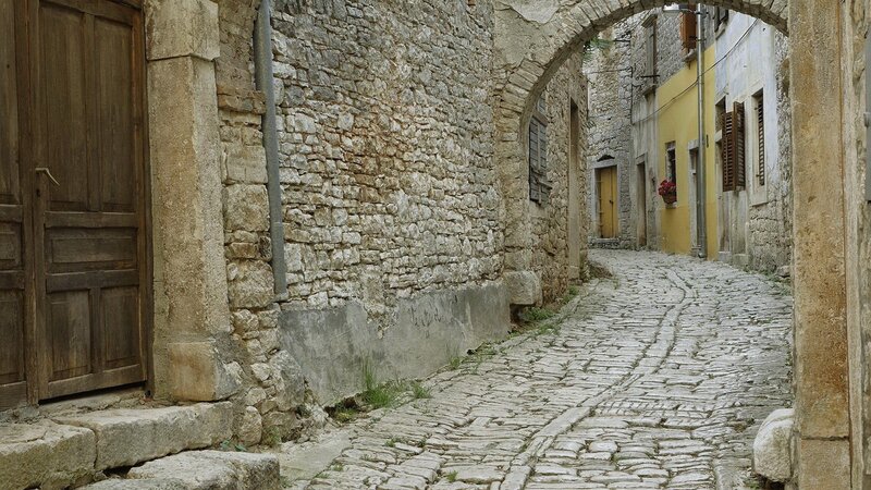 ancient stone alleyway