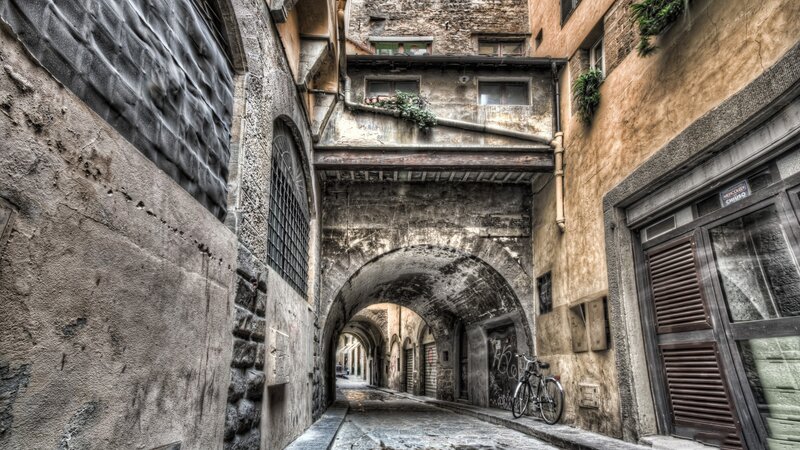 Ancient Stone Alleyway — Gray