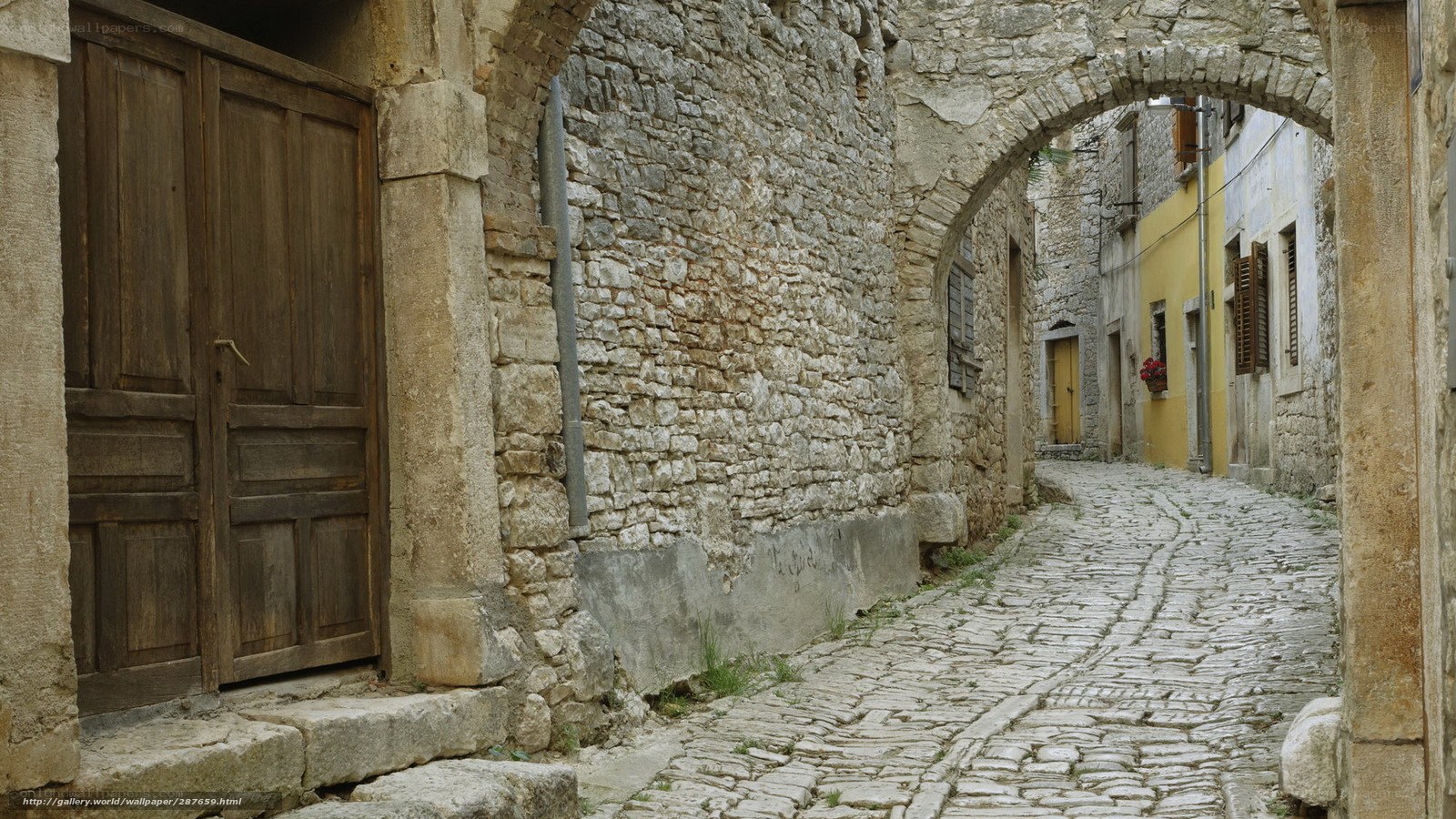 ancient stone alleyway