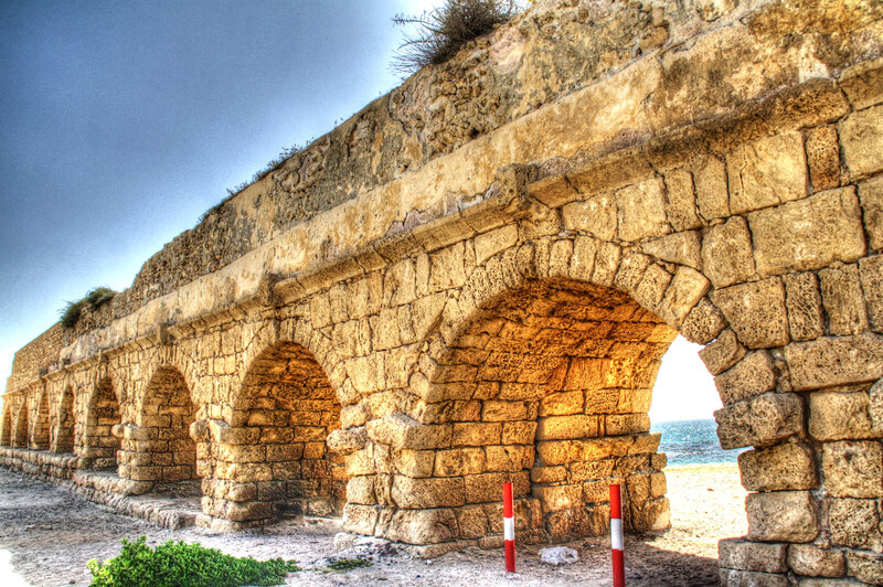 Ancient Stone Aqueduct — Beige