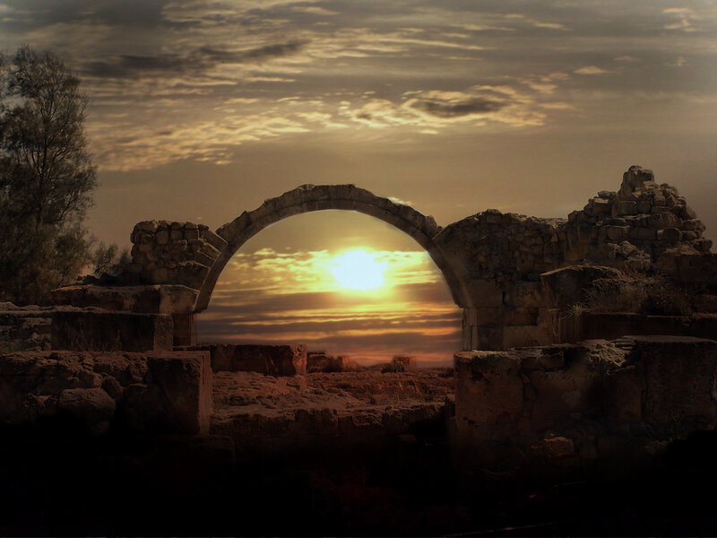 Ancient Stone Arch Ruins — Orange