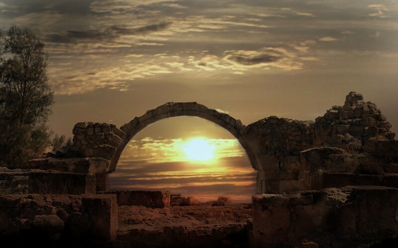Ancient Stone Arch Ruins