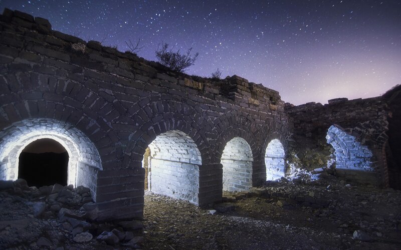 Ancient Stone Arches — Gray, Serene