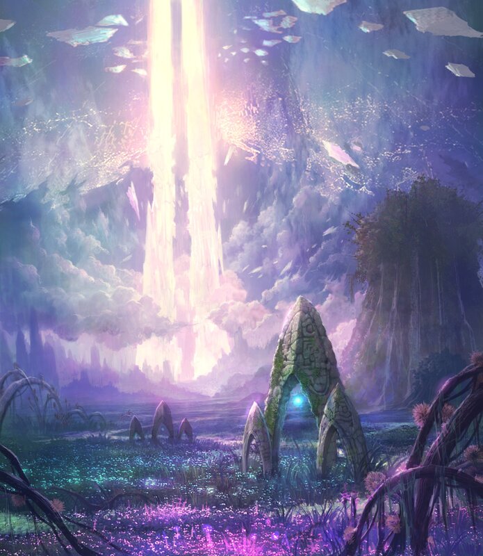 Ancient Stone Arches — Purple, Serene