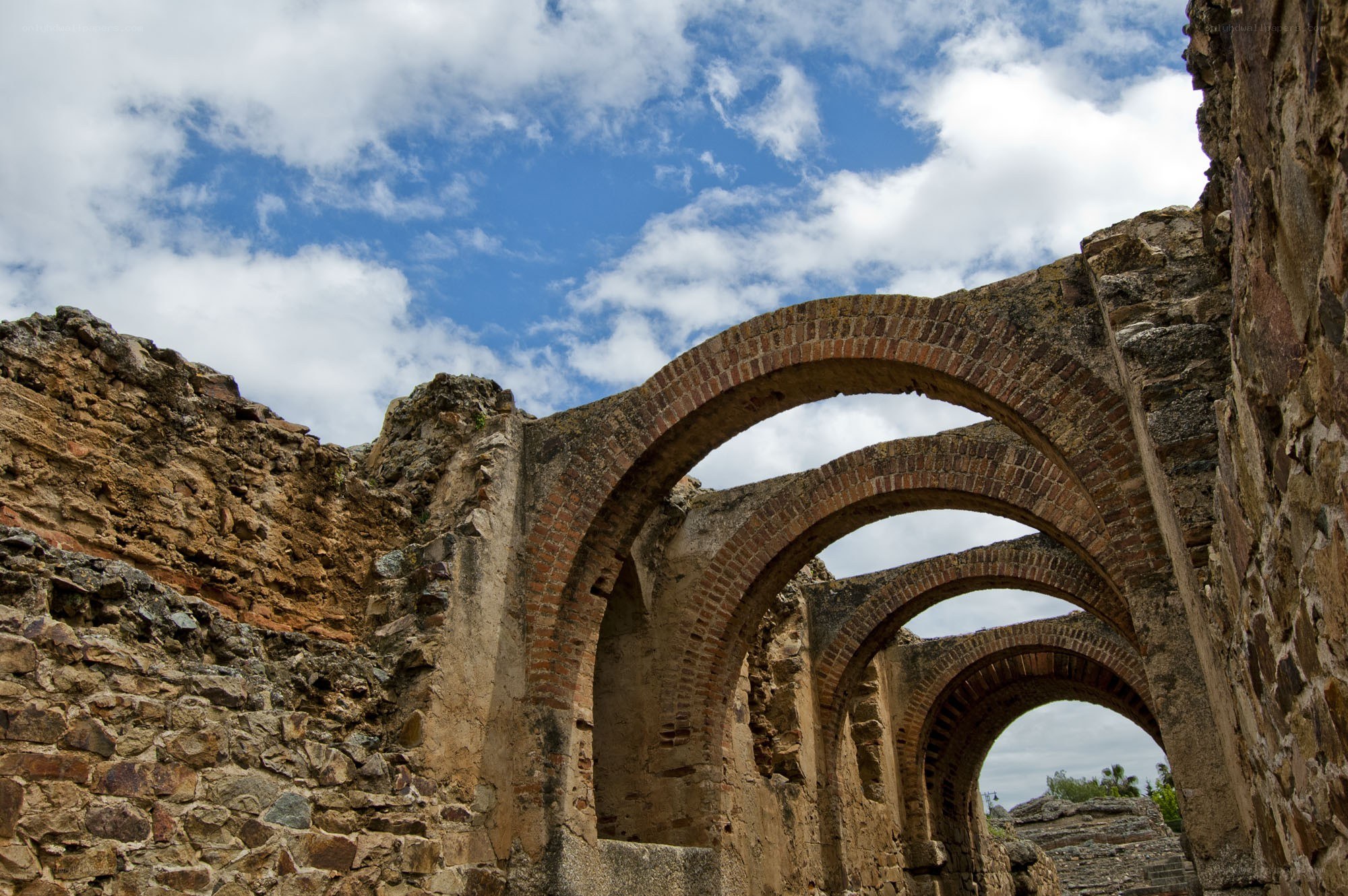 ancient stone arches ruins