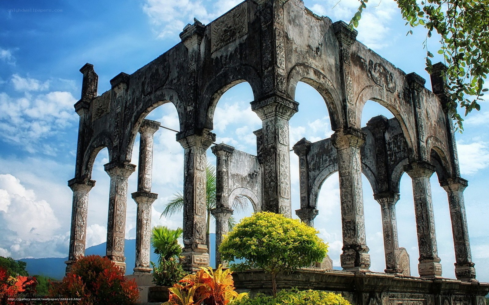 Ancient stone arches ruins