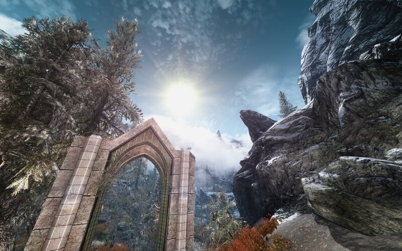 Ancient Stone Archway — Gray, Serene