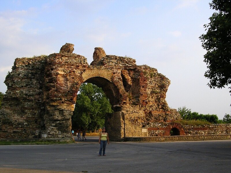 ancient stone archway ruins