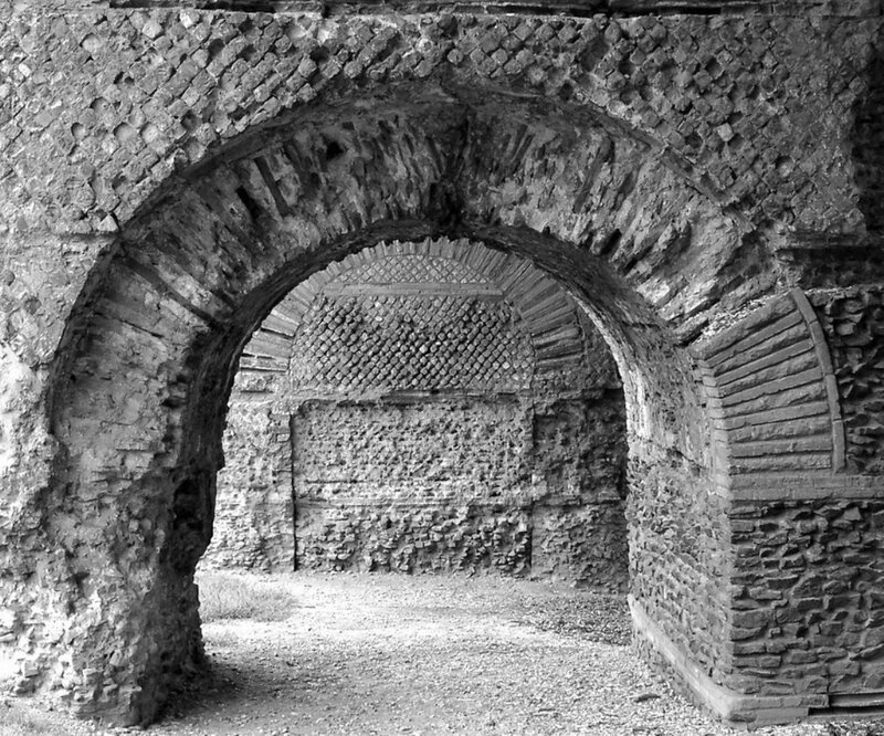 ancient stone archway ruins