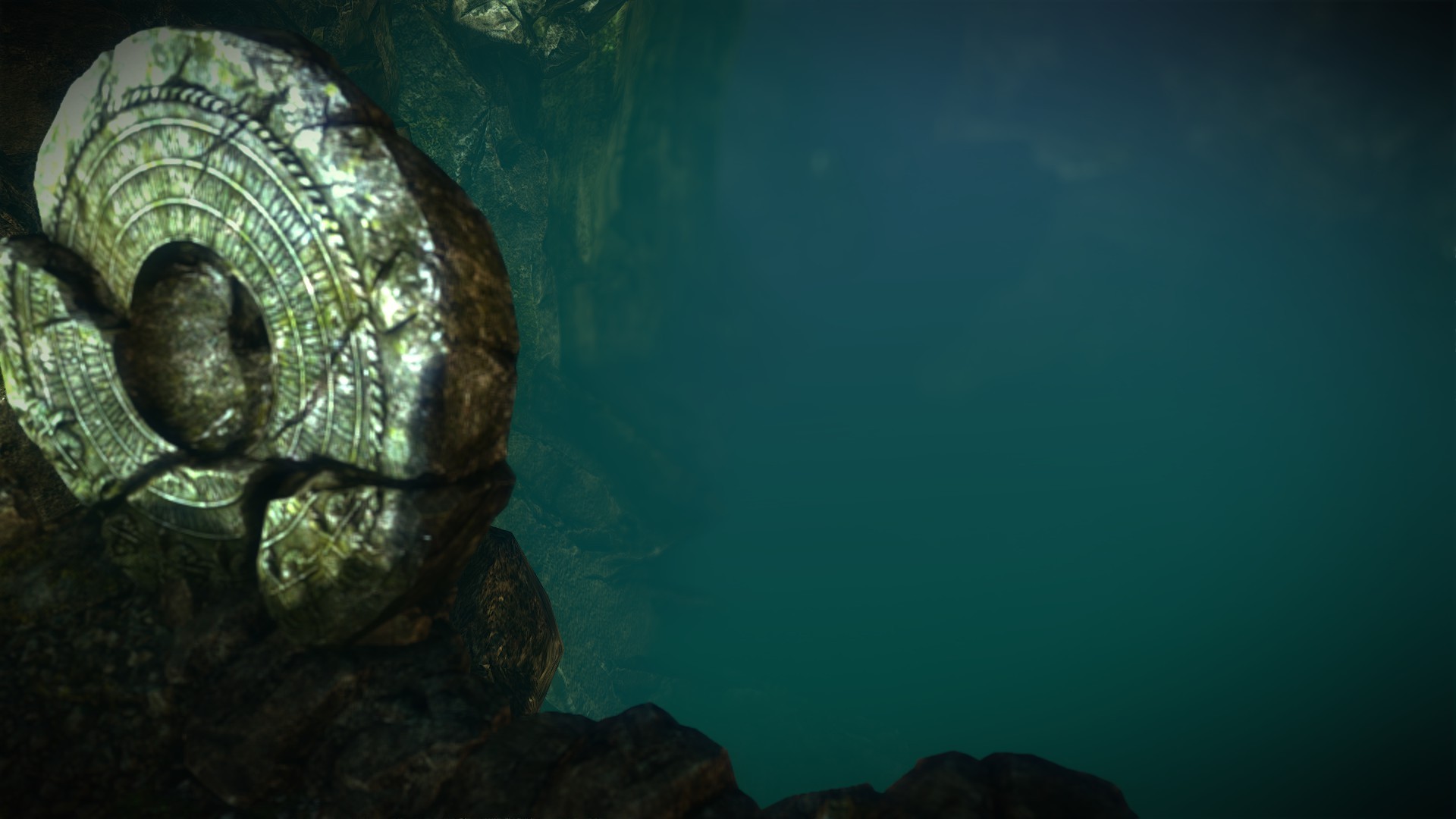 ancient stone artifact in cave