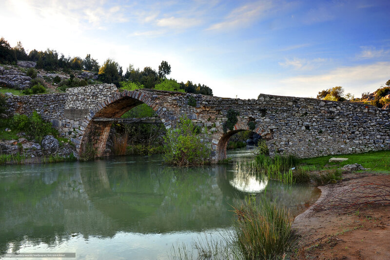 Ancient Stone Bridge — Green, Serene, Afternoon