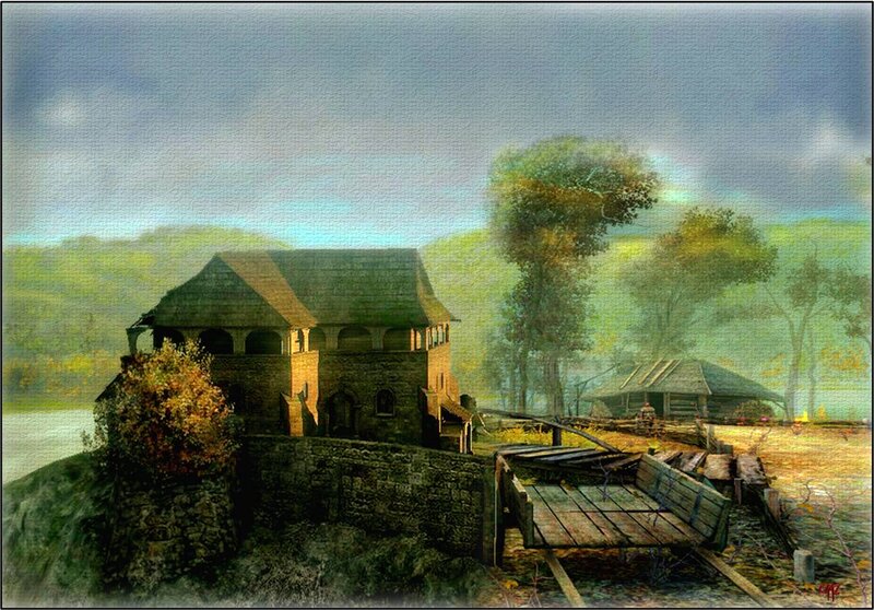 Ancient Stone Building — Green