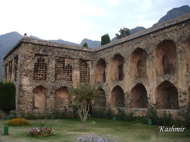 ancient stone building in kashmir
