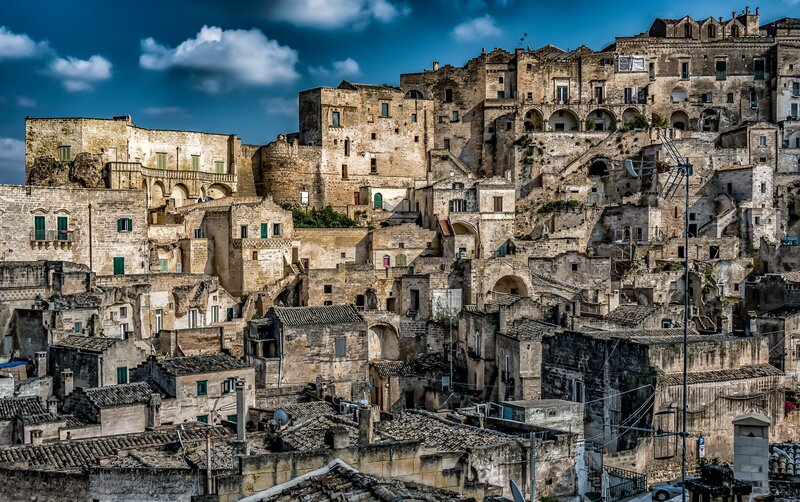 Ancient Stone Buildings — Beige, Dramatic