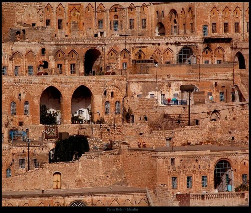 ancient stone buildings in mardin