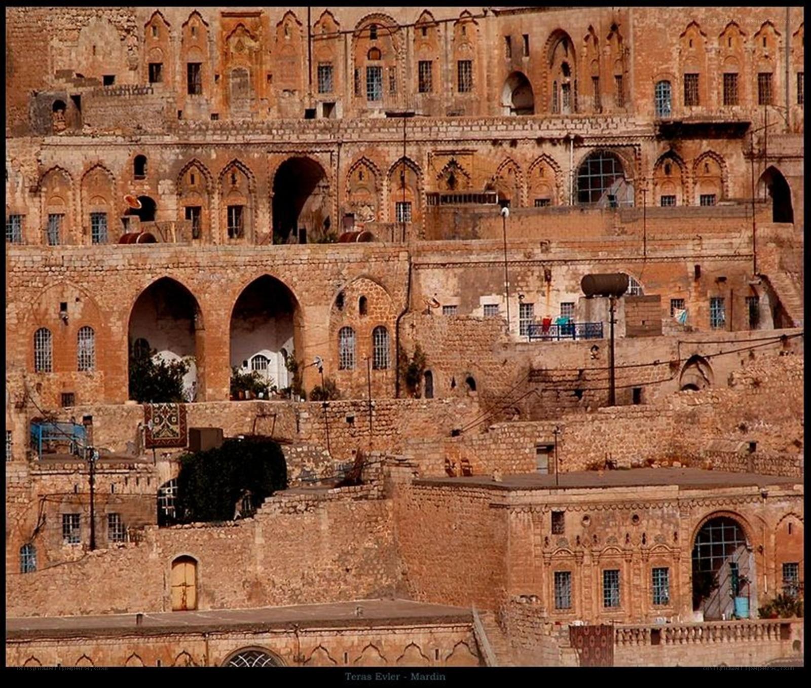 ancient stone buildings in mardin