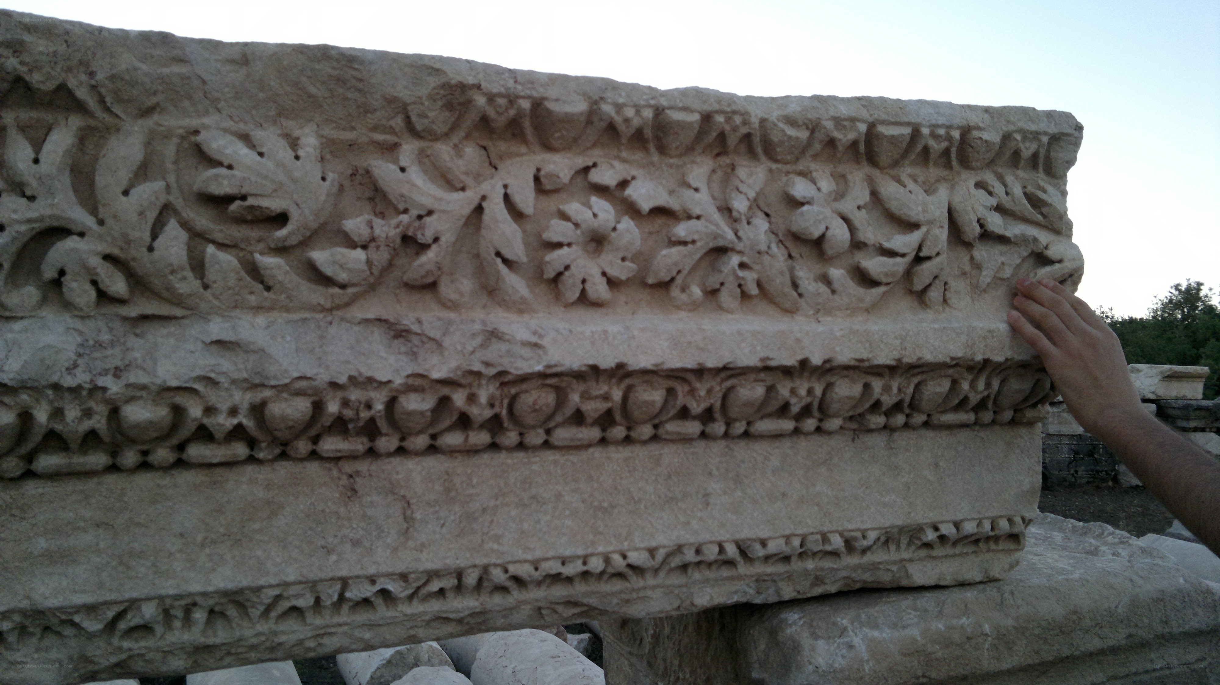 ancient stone carving detail