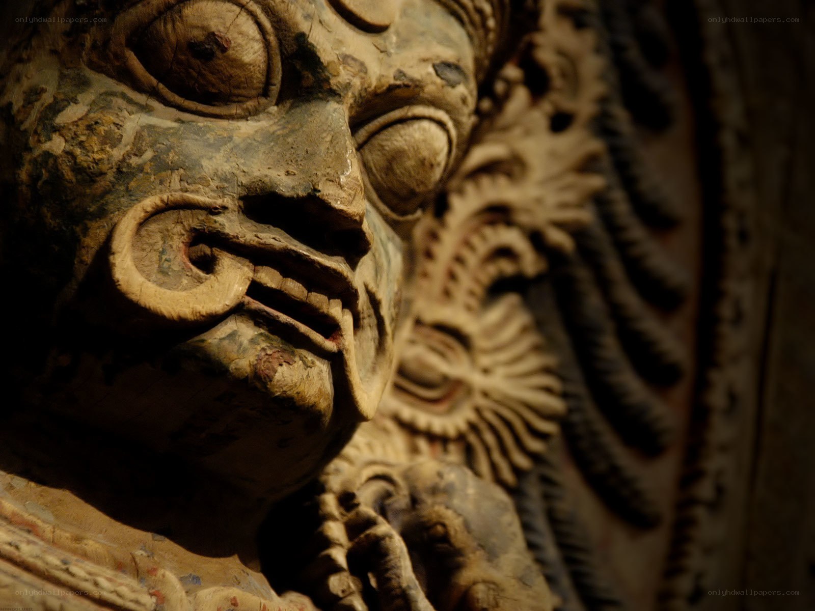ancient stone carving detail