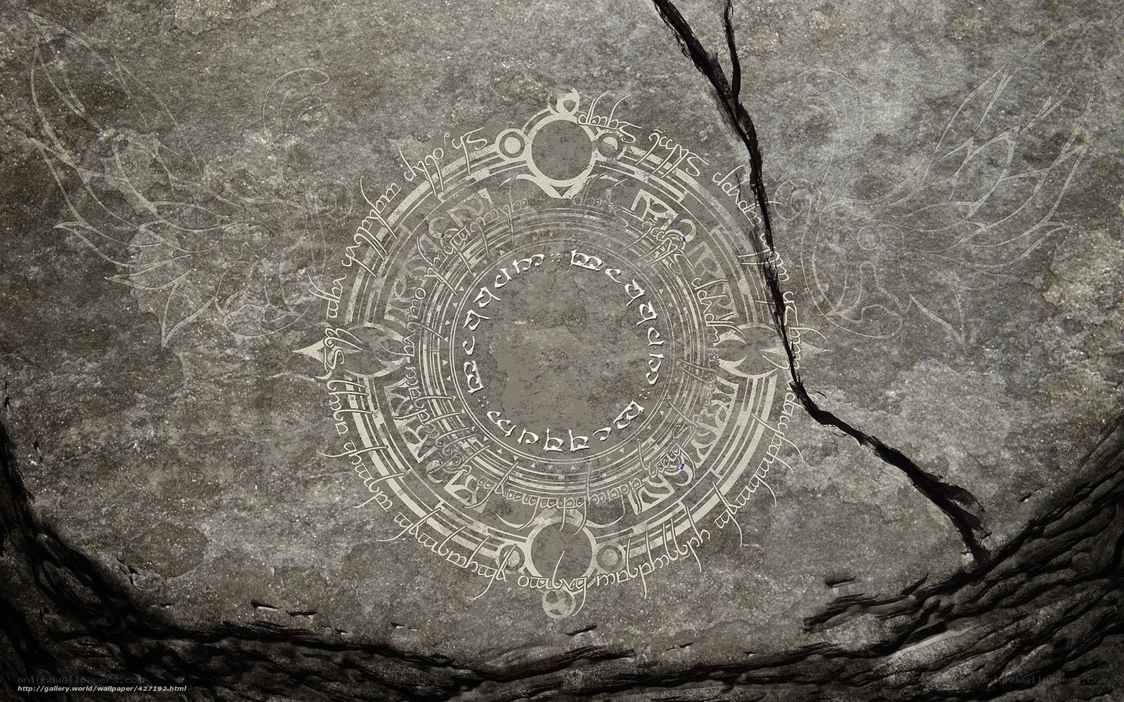 ancient stone carving with runes