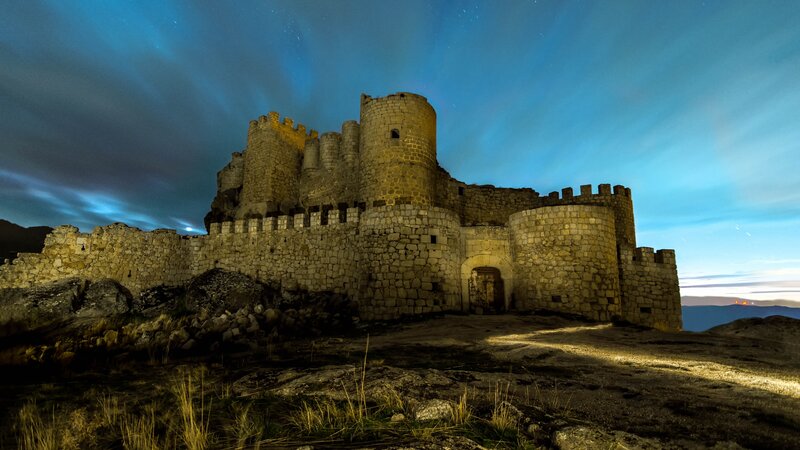 Ancient Stone Castle — Blue, Dramatic