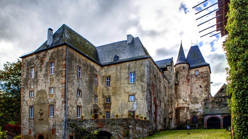 Ancient Stone Castle — Gray, Dramatic, Afternoon