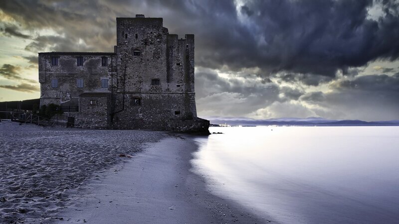 Ancient Stone Castle — Gray, Dramatic