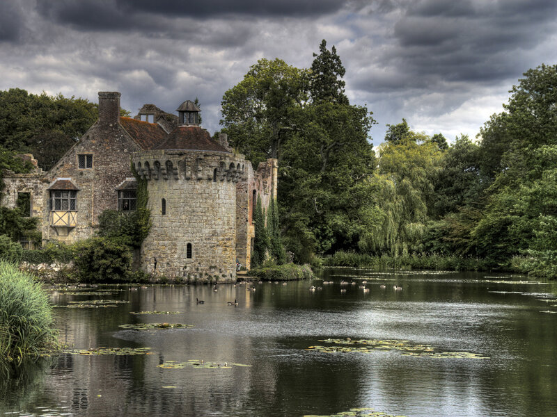 Ancient Stone Castle — Green, Dramatic