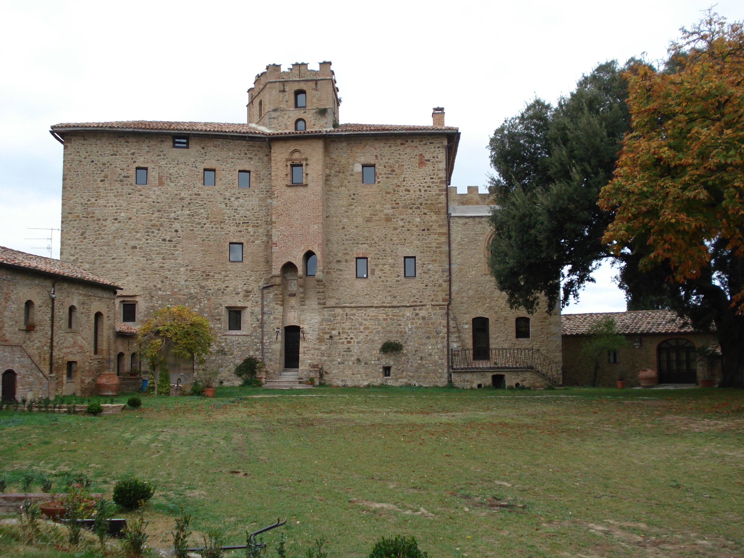 ancient stone castle in tuscany