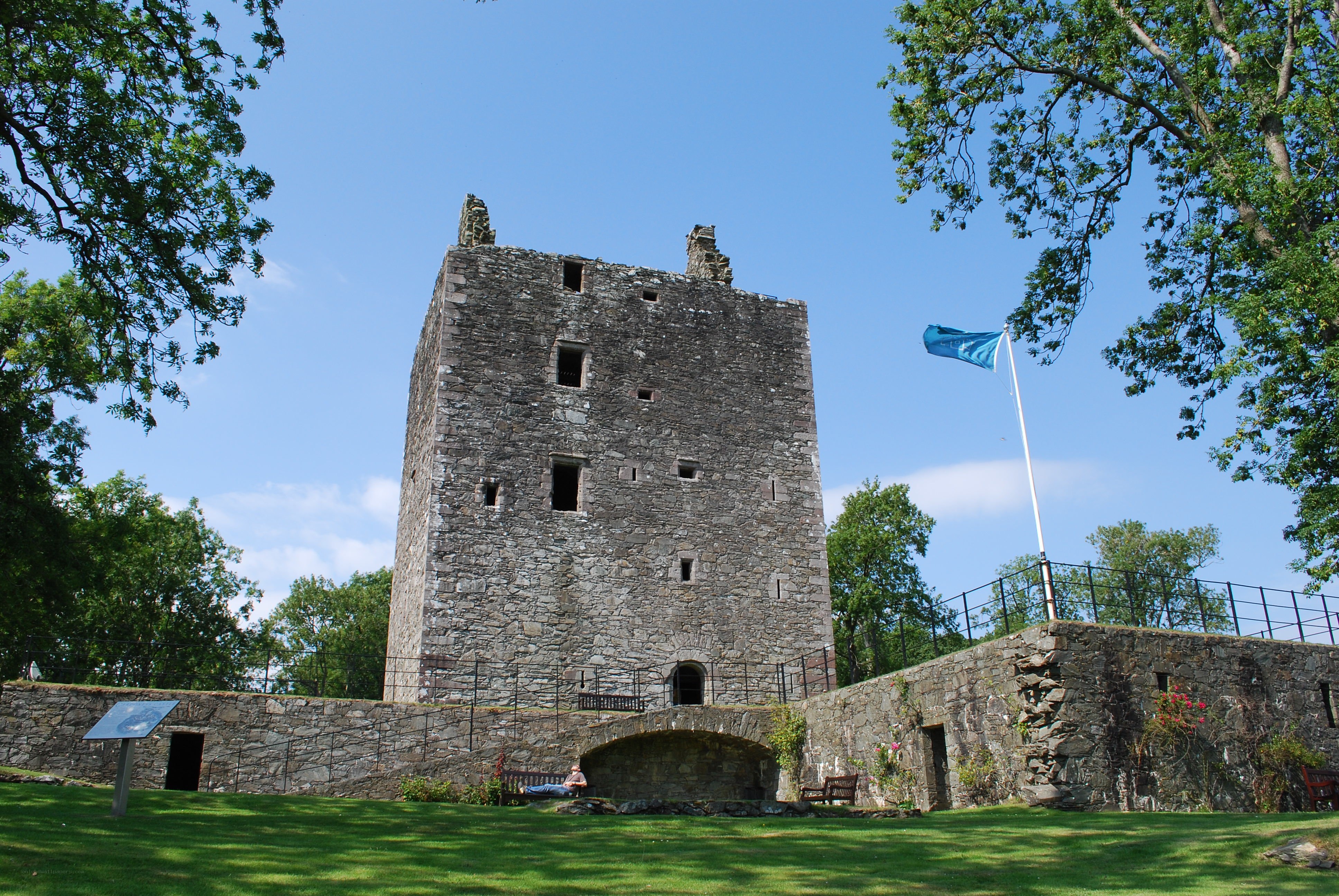 ancient stone castle tower