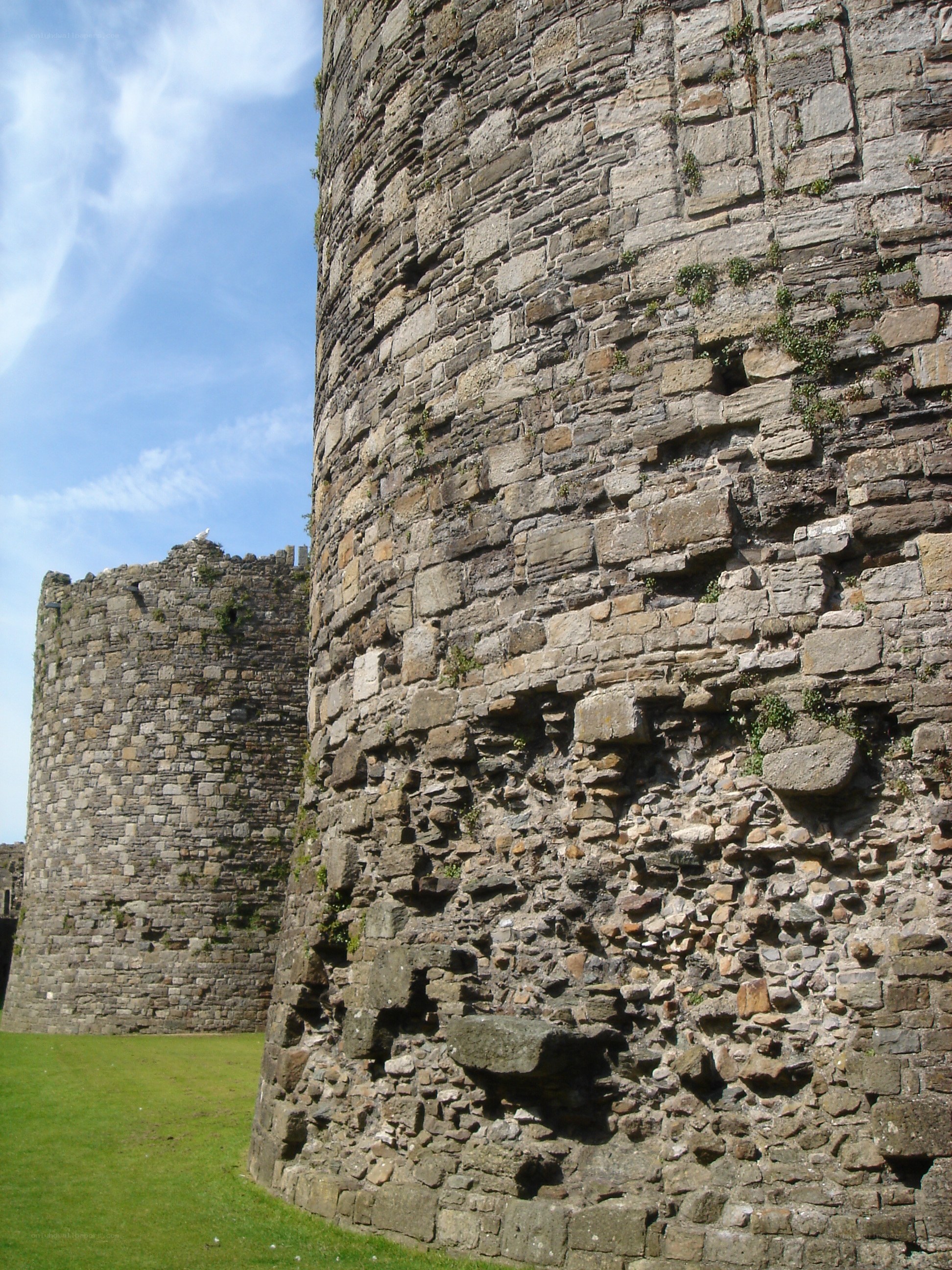 ancient stone castle walls