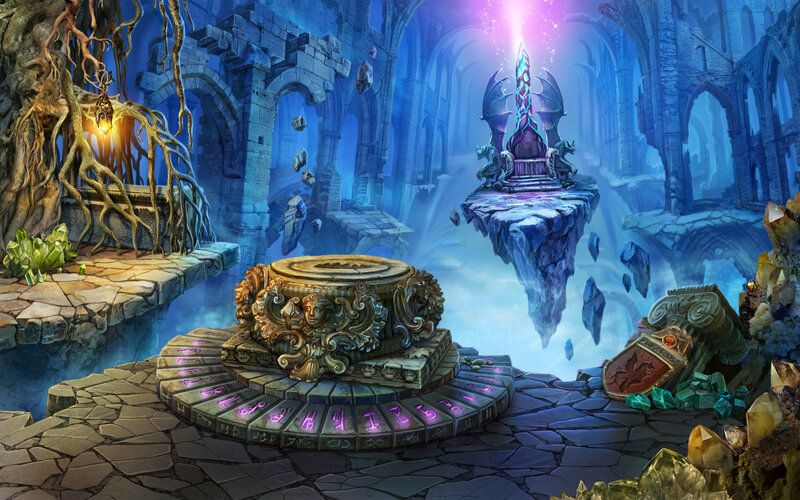 Ancient Stone Chamber — Blue