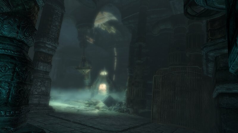 Ancient Stone Chamber — Gray, Dark, Mysterious, Night