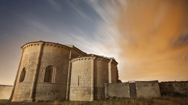 Ancient Stone Church — Blue, Dramatic