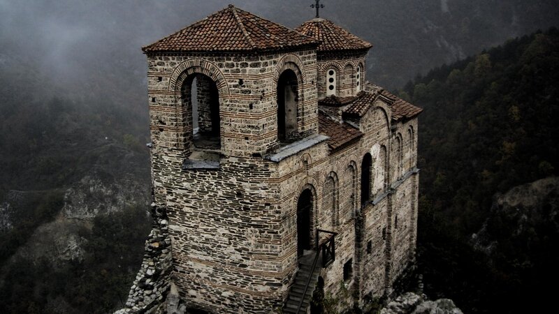 Ancient Stone Church — Gray, Dramatic