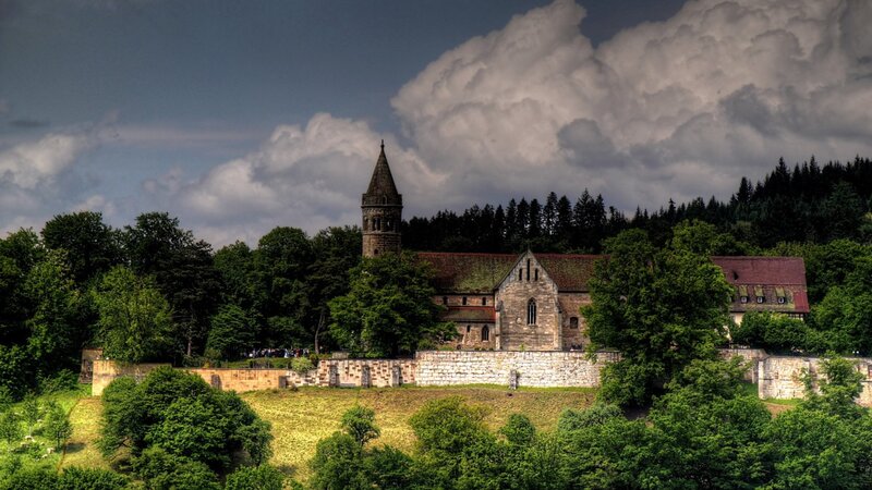 Ancient Stone Church — Green, Dramatic, Afternoon