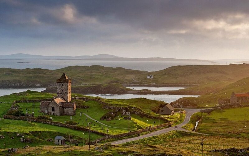 Ancient Stone Church — Green, Serene, Afternoon