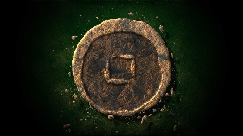 Ancient Stone Coin — Green