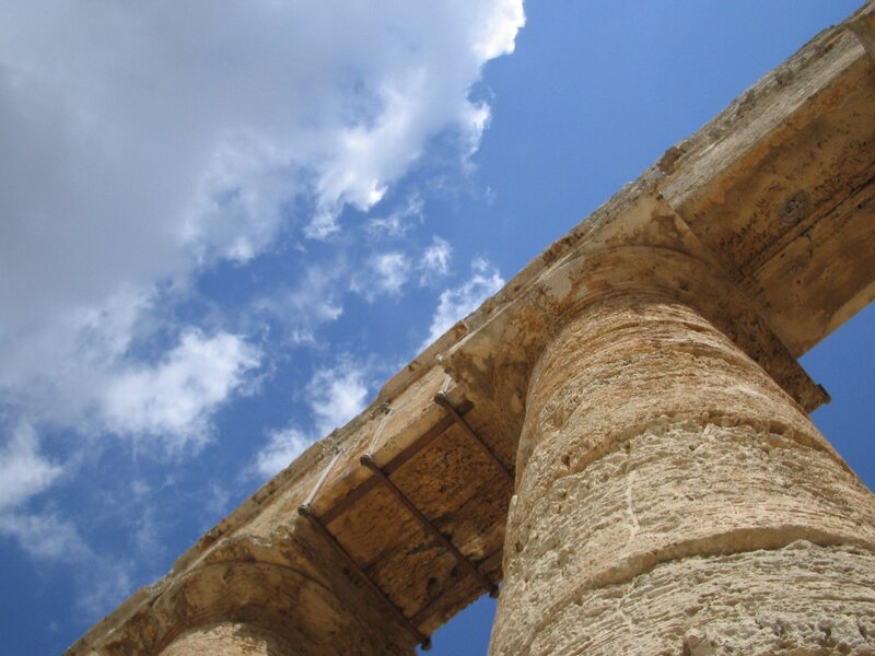 Ancient Stone Column — Blue