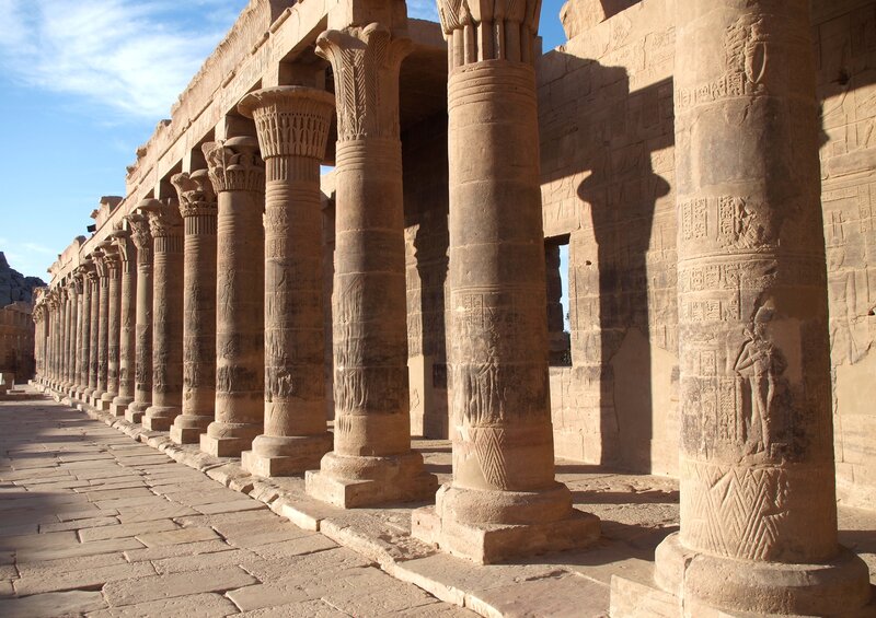 Ancient Stone Columns — Beige, Serene, Afternoon