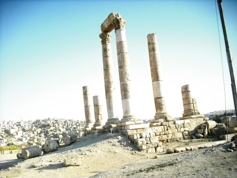 Ancient Stone Columns — Blue, Historical