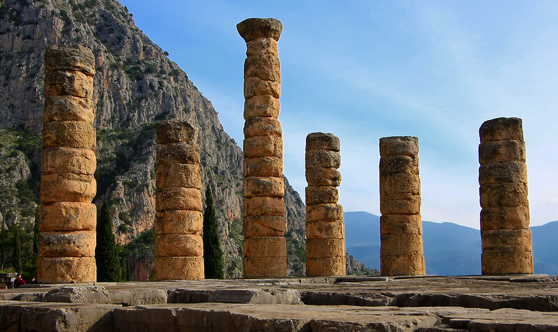 Ancient Stone Columns — Brown