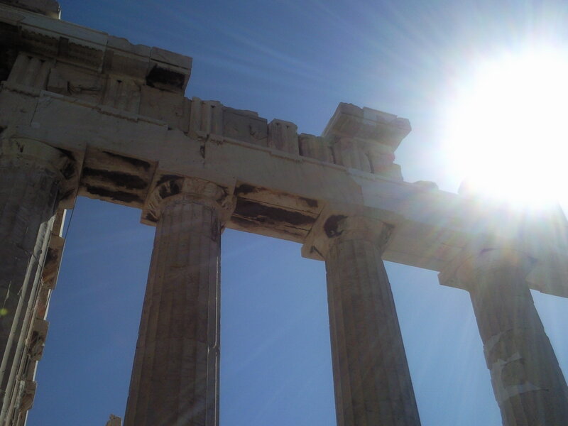 Ancient Stone Columns — White