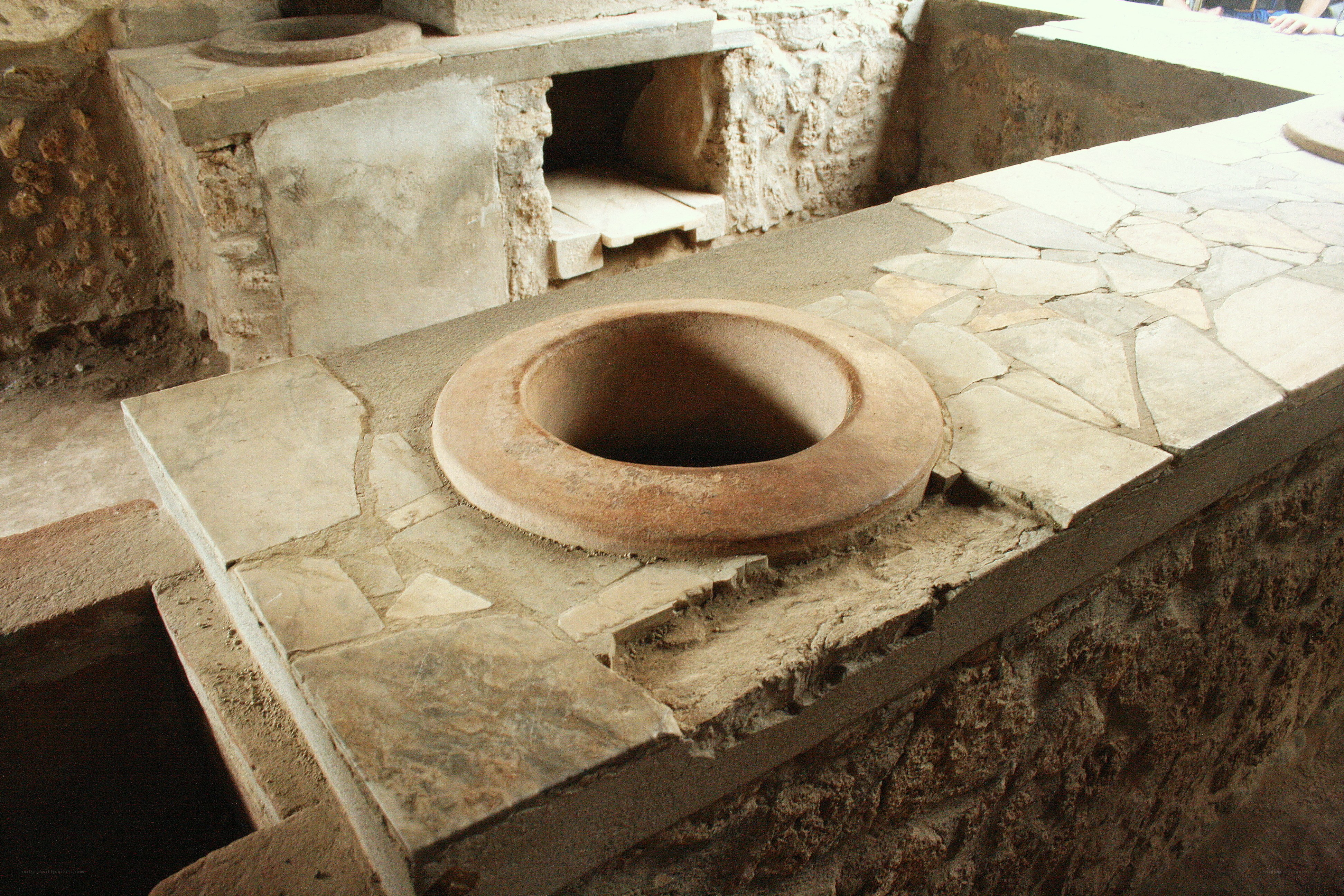 ancient stone cooking area