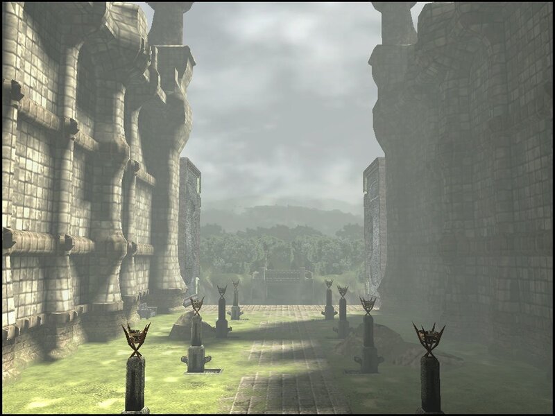 Ancient Stone Corridor — Gray